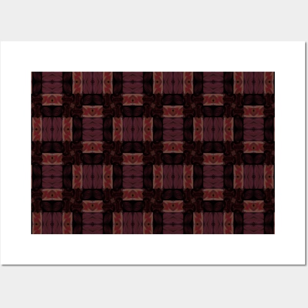 chocolate and maroon swirling abstract pattern 3 Wall Art by DlmtleArt